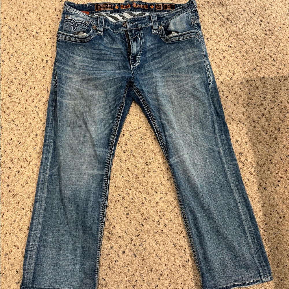 Men's Rock Revival Jeans - "Paris" Boot - 40x30